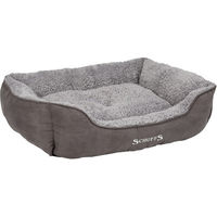 Produktbild von Scruffs Cosy Box Hundebett aus Plüsch Grau Größe L