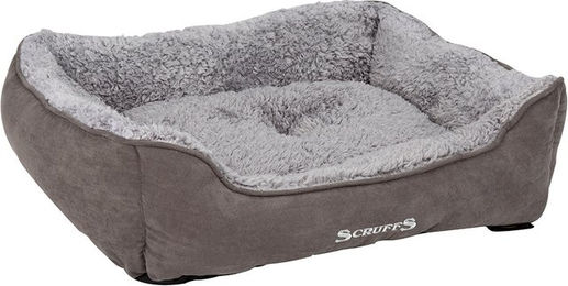Produktbild von Scruffs Cosy Box Hundebett aus Plüsch Grau Größe M
