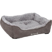 Produktbild von Scruffs Cosy Box Hundebett aus Plüsch Grau Größe M