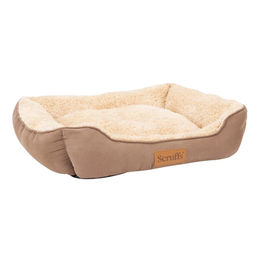 Scruffs Cosy Box Hundebett aus Plüsch Karamellbraun Größe L – Bild 1 von 2
