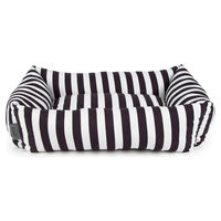 Produktbild von Scruffs Hundebett Amalfi schwarz weiß gestreift Größe M