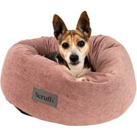 Produktbild von Scruffs Hundekissen Oslo Ringbett aus Samt in Rosa XXL 100 % recycelbar