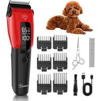 Produktbild von Scttomon Hundeschermaschine HT-612 Geräuscharmes Hundefrisierset in Rot für alle Altersstufen