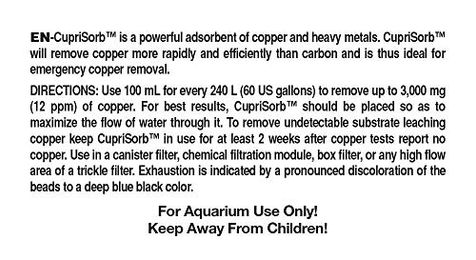 Seachem Cuprisorb Kupferentferner für Aquarien zur Wasseraufbereitung von 100 ml – Bild 1 von 4
