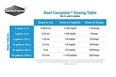 Seachem Reef Complete Ionischer Flüssig-Calcium-Pflanzendünger für Meerwasser 4 L – Bild 1 von 2