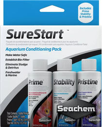 Produktbild von Seachem Sure Start Pack Wasseraufbereiter für Süßwasser Aquarien und Fische