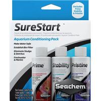 Produktbild von Seachem Sure Start Pack Wasseraufbereiter für Süßwasser Aquarien und Fische