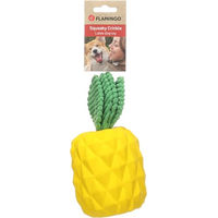 Produktbild von Seezo Flamingo Hundespielzeug Ananas Gelb aus Latex mit Quietschfunktion und Knistereffekt
