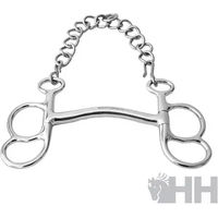 Produktbild von Sefton Arco Gebiss mit Kinnkette für Pferde aus Edelstahl in Silber 14 mm