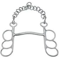 Produktbild von Sefton Barcelona Gebiss für Pferde mit 3 Ringen und Bogenöffnung aus Edelstahl in Silber