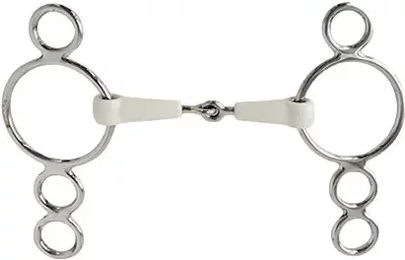 Produktbild von Sefton Comfort Gebiss für Pferde aus Edelstahl in Silber mit 3 oder 4 Ringen