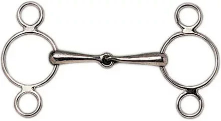 Produktbild von Sefton Gebiss mit 3 Ringen aus Edelstahl in Silber für Pferde