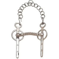Produktbild von Sefton Liverpool Gebiss mit Kinnkette für Pferde aus Edelstahl in Silber 145 mm