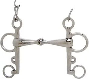 Produktbild von Sefton Mors Pelham für Pferde aus Edelstahl mit dickem hohlem und gebrochenem Mundstück in Silber