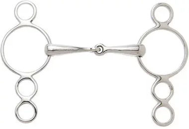 Produktbild von Sefton Mors Pessoa für Pferde mit 4 Ringen aus Edelstahl in Silber