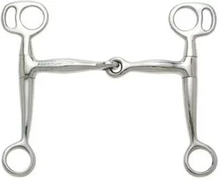 Produktbild von Sefton Mors Western Snaffle Gebiss für Pferde aus Edelstahl in Silber mit zerfurchtem Mundstück