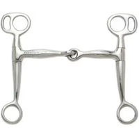 Produktbild von Sefton Mors Western Snaffle Gebiss für Pferde aus Edelstahl in Silber mit zerfurchtem Mundstück