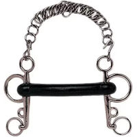 Produktbild von Sefton Mullen Pelham Gebiss für Pferde aus Edelstahl mit flexibler Gummibohle in Silber