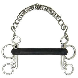 Produktbild von Sefton Pelham Gebiss gerade aus weichem Gummi Schwarz 12,5 cm