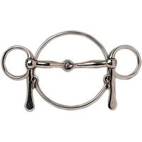 Produktbild von Sefton Pferdezügel aus Edelstahl mit Spatel und Ring in Silber