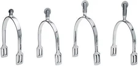 Produktbild von Sefton Reitsporn für Damen aus Edelstahl mit gerader Spitze und flacher Rolle Silber 30 mm