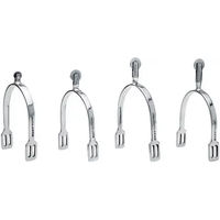 Produktbild von Sefton Reitsporn für Damen mit gerader Spitze und flacher Rolle aus Edelstahl Silber 40 mm