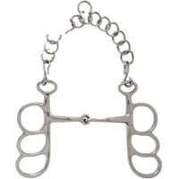 Produktbild von Sefton SS Butterfly Liverpool-Bit für Pferde aus Edelstahl mit 3 Ringen in Silber