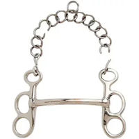 Produktbild von Sefton SS Butterfly Liverpool-Trense für Pferde aus Edelstahl in Silber mit 2 Ringen