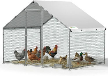 Sekey XXL Hühnerstall Winterfest Freilaufgehege Voliere für Hühner und Kleintiere 2x3x2m – Bild 1 von 5