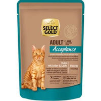 Produktbild von SELECT GOLD Adult Acceptance Huhn mit Leber und Lachs Pastete mit hohem Fleischanteil für die Harnwege 12x85 g - 12 x 85 g