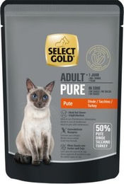 SELECT GOLD Adult Pure Katzenfutter Pute Monoprotein Stückchen in Soße 48x85 g - 48 x 85 g – Bild 1 von 2