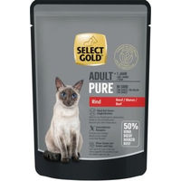 Produktbild von SELECT GOLD Adult Pure Katzenfutter Stückchen in Soße Rind Getreidefrei Monoprotein 24x85 g - 24 x 85 g
