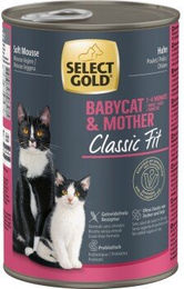 SELECT GOLD Babycat & Mother Soft Mousse Nassfutter Huhn für Kitten getreidefrei und glutenfrei 6x400g – Bild 1 von 1