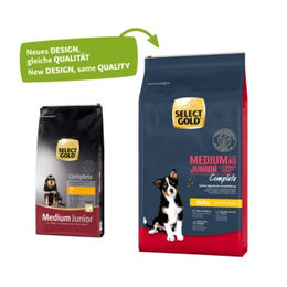 Produktbild von SELECT GOLD Complete Medium Junior Hundefutter Huhn 12 kg - 12 kg