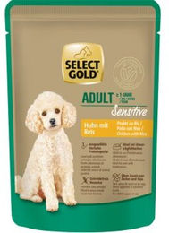 SELECT GOLD Hund Nassfutter Sensitive Adult Huhn mit Reis 48x100 g - 48 x 100 g – Bild 1 von 2