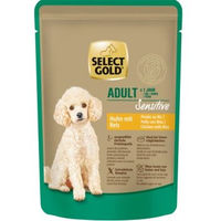 Produktbild von SELECT GOLD Hund Nassfutter Sensitive Adult Huhn mit Reis 48x100 g - 48 x 100 g