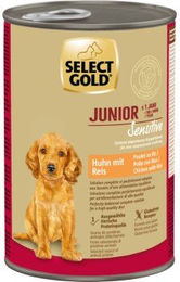 SELECT GOLD Hund Nassfutter Sensitive Junior Huhn und Reis mit hohem Fleischanteil 12x400 g - 12 x 400 g – Bild 1 von 2