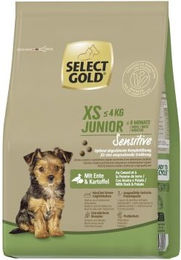 Produktbild von SELECT GOLD Hund Trockenfutter Sensitive XS Junior Ente mit Kartoffel 1 kg