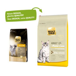 SELECT GOLD Maine Coon Adult Trockennahrung Geflügel und Lachs Getreidefrei 2x7 kg - 2 x 7 kg – Bild 1 von 2
