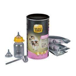 Produktbild von SELECT GOLD Milk-Set für Kitten inklusive Milchflasche und Löffel 300g ohne Zucker und Konservierungsstoffe - 300 g