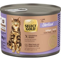Produktbild von SELECT GOLD Nassfutter Adult Sterilized Geflügel Pastete Getreidefrei 6x200g