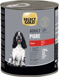 Produktbild von SELECT GOLD Pure Adult Hund Nassnahrung Rind Getreidefrei und Glutenfrei 6x800 g - 6 x 800 g