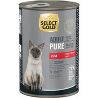 Produktbild von SELECT GOLD Pure Adult Katzen Nassfutter Rind Paté 6x400 g - 6 x 400 g