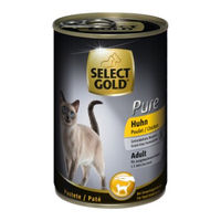 Produktbild von SELECT GOLD Pure Adult Katzenfutter Huhn Paté 24x400 g - 24 x 400 g