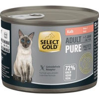 Produktbild von SELECT GOLD Pure Adult Katzenpastete Kalb 6x200 g - 6 x 200 g