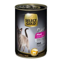 Produktbild von SELECT GOLD Pure Adult Paté Pferd für Katzen 24x400 g - 24 x 400 g