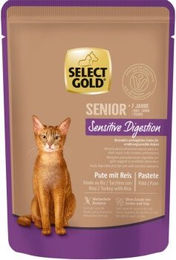 Produktbild von SELECT GOLD Senior Digestion +7 Katzen Nassfutter Pute Paté 12x85 g - 12 x 85 g