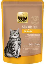 SELECT GOLD Senior Indoor +7 Katzen Nassfutter Huhn Pastete Getreidefrei Glutenfrei 24x85 g - 24 x 85 g – Bild 1 von 2