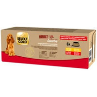 Produktbild von SELECT GOLD Sensitive Adult Hundefutter Huhn und Rind ohne Zusatzstoffe 6x125g - 6 x 125 g