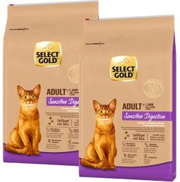SELECT GOLD Sensitive Digestion Getreidefreies Trockenfutter für Katzen Adult Geflügel 2x7 kg - 2 x 7 kg – Bild 1 von 3